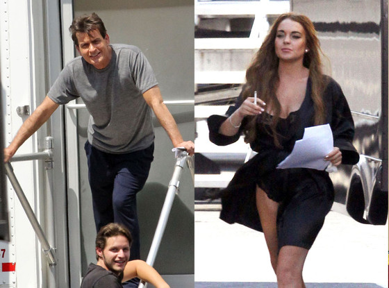 Charlie Sheen, Lindsay Lohan Charlie Sheen, Lindsay Lohan